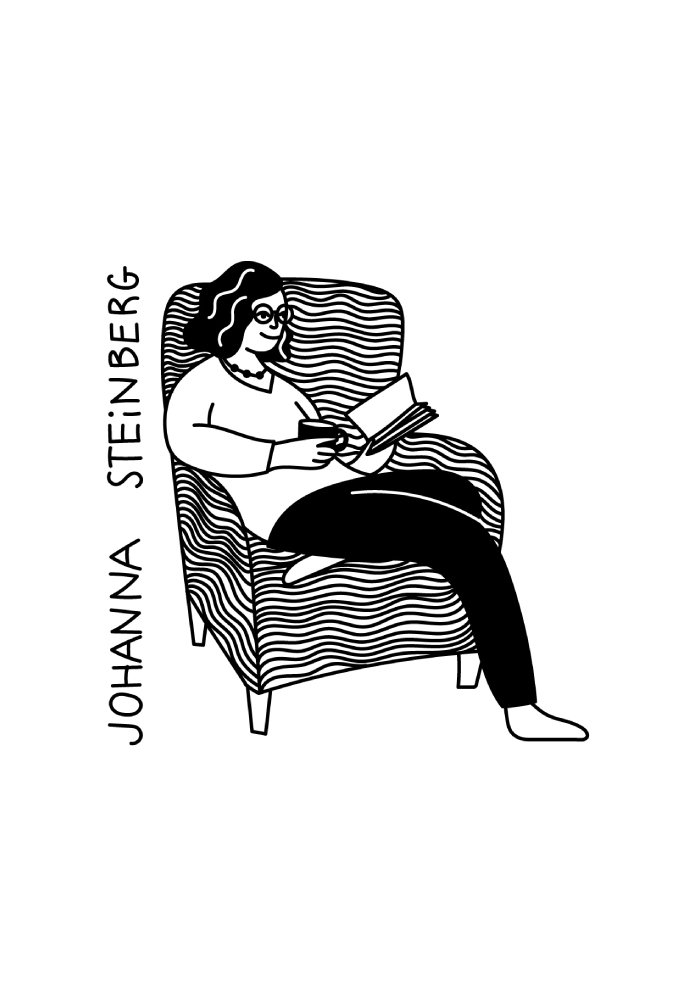 Custom ex libris stamp by illustrator Clara Gilod