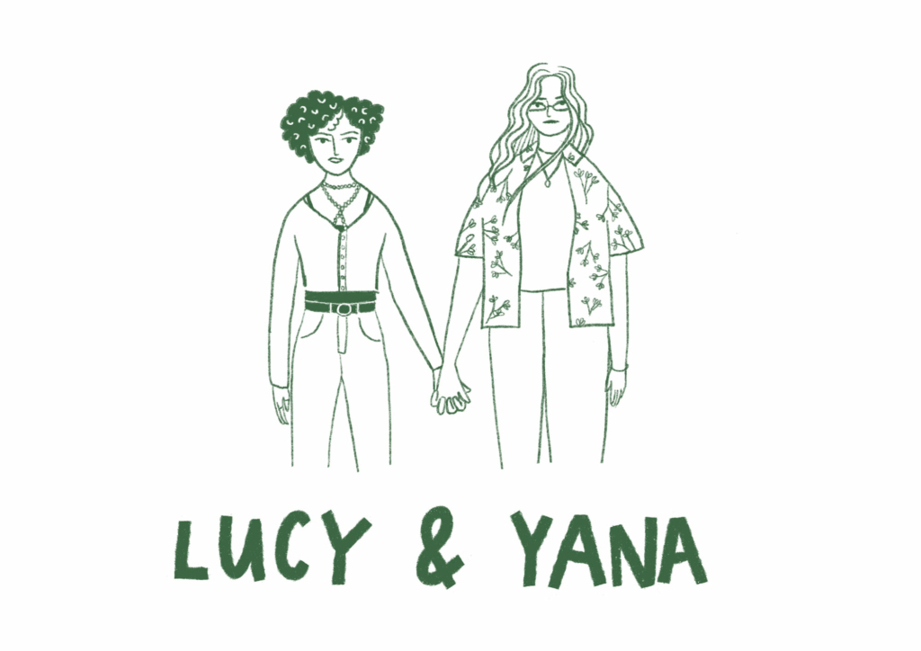 Couple's portrait by illustrator Clara Gilod