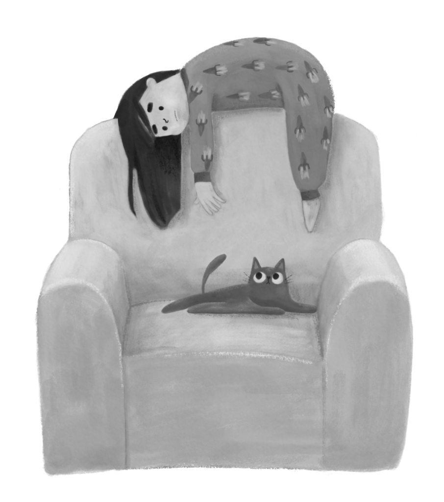 Black and white children's book illustrations by Berlin illustrator Clara Gilod
