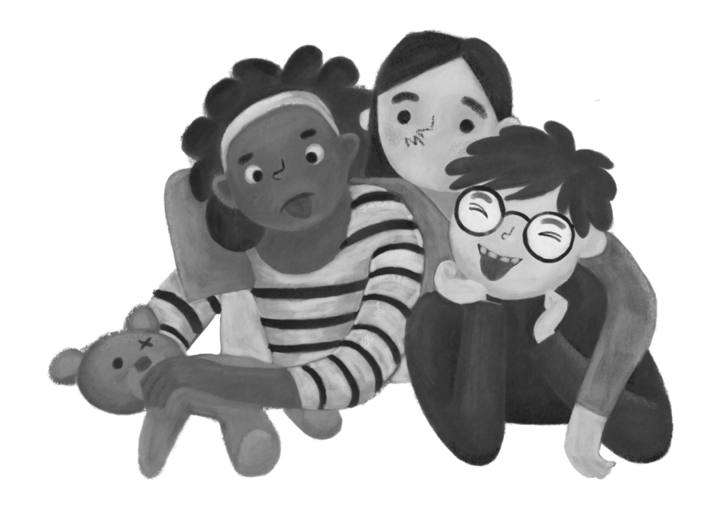 Black and white children's book illustrations by Berlin illustrator Clara Gilod